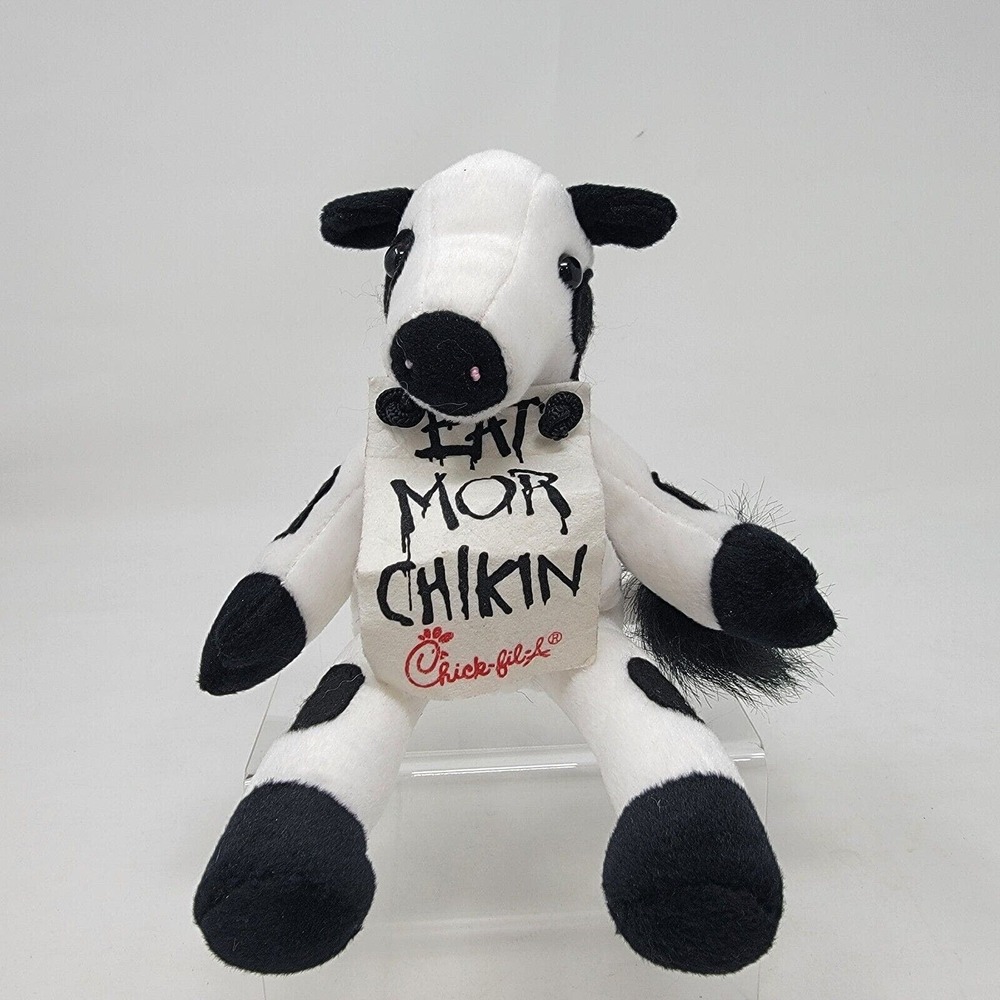 Chick-Fil -A Cow Plush 9” Eat Mor Chikin Sign Stuffed Animal Toy Vintage